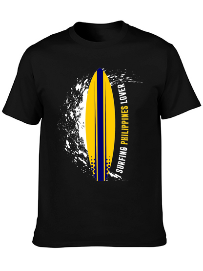 Surfing Philippines Lover Graphic Tee - Black