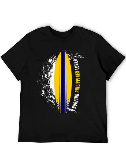 Surfing Philippines Lover Graphic Tee - Black