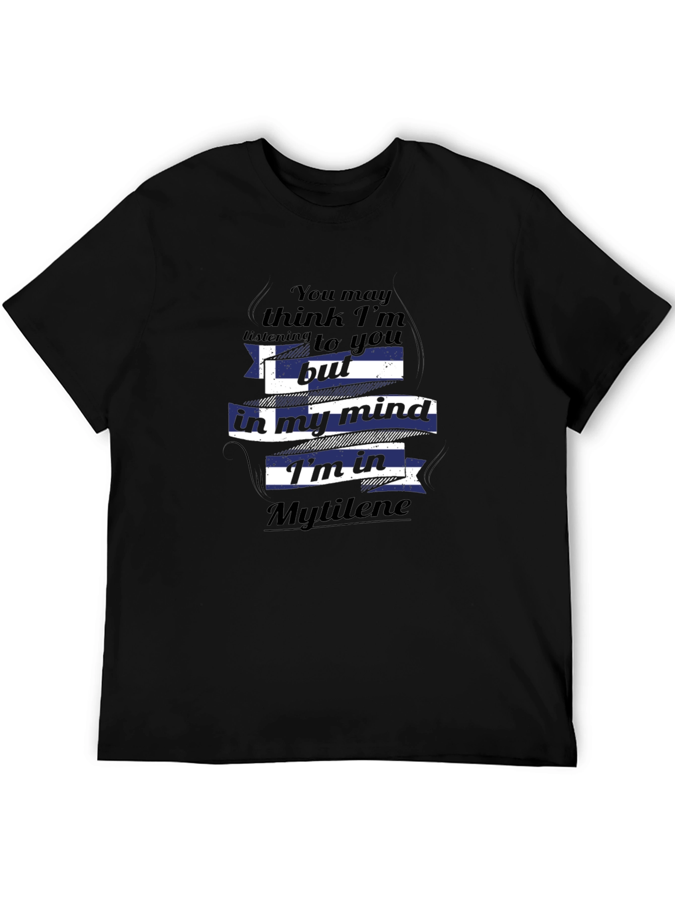 Mytilene Mind T-Shirt - Greece Flag Design