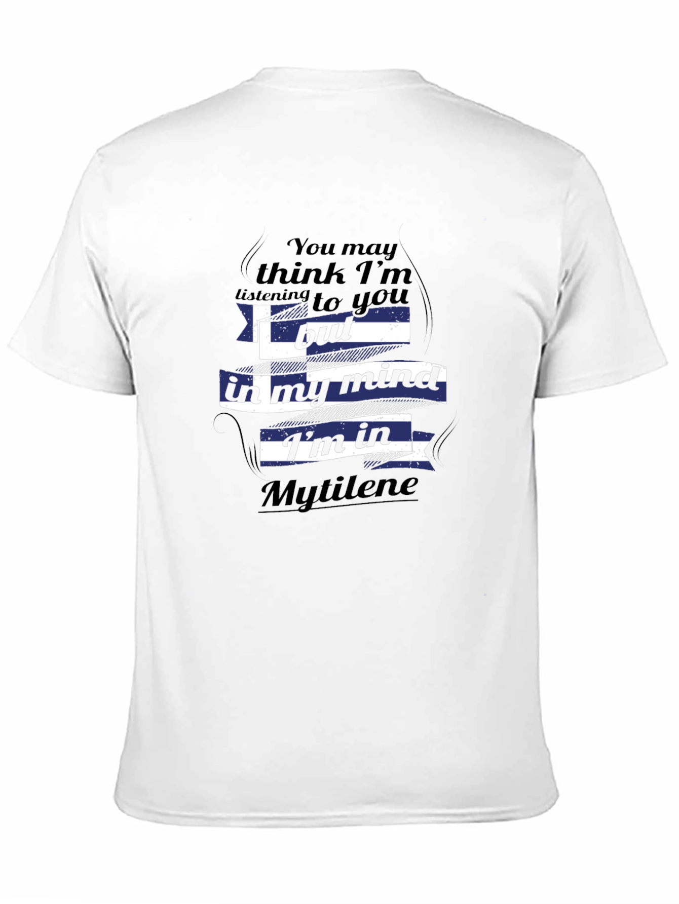 Mytilene Mind T-Shirt - Greece Flag Design