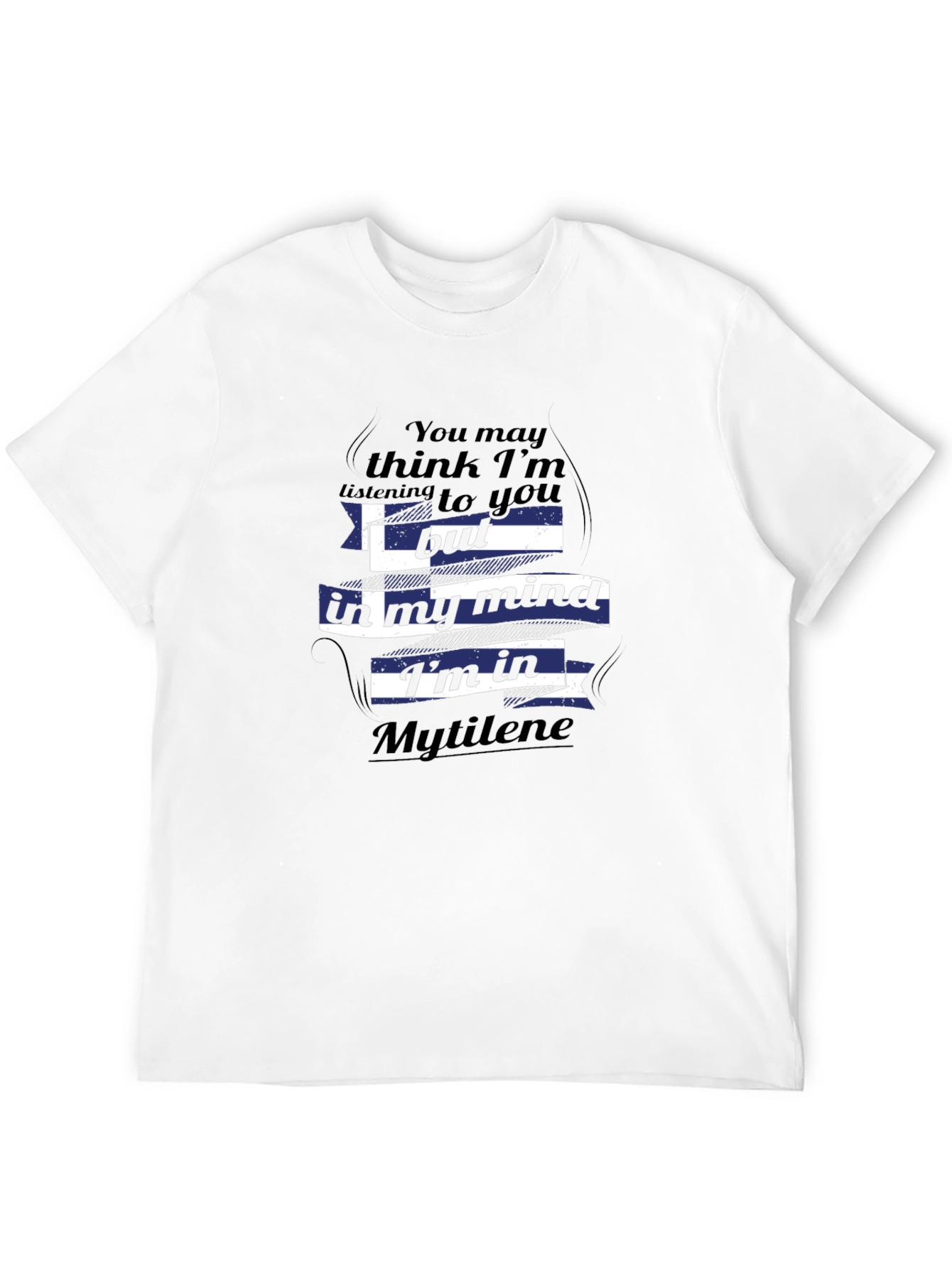 Mytilene Mind T-Shirt - Greece Flag Design
