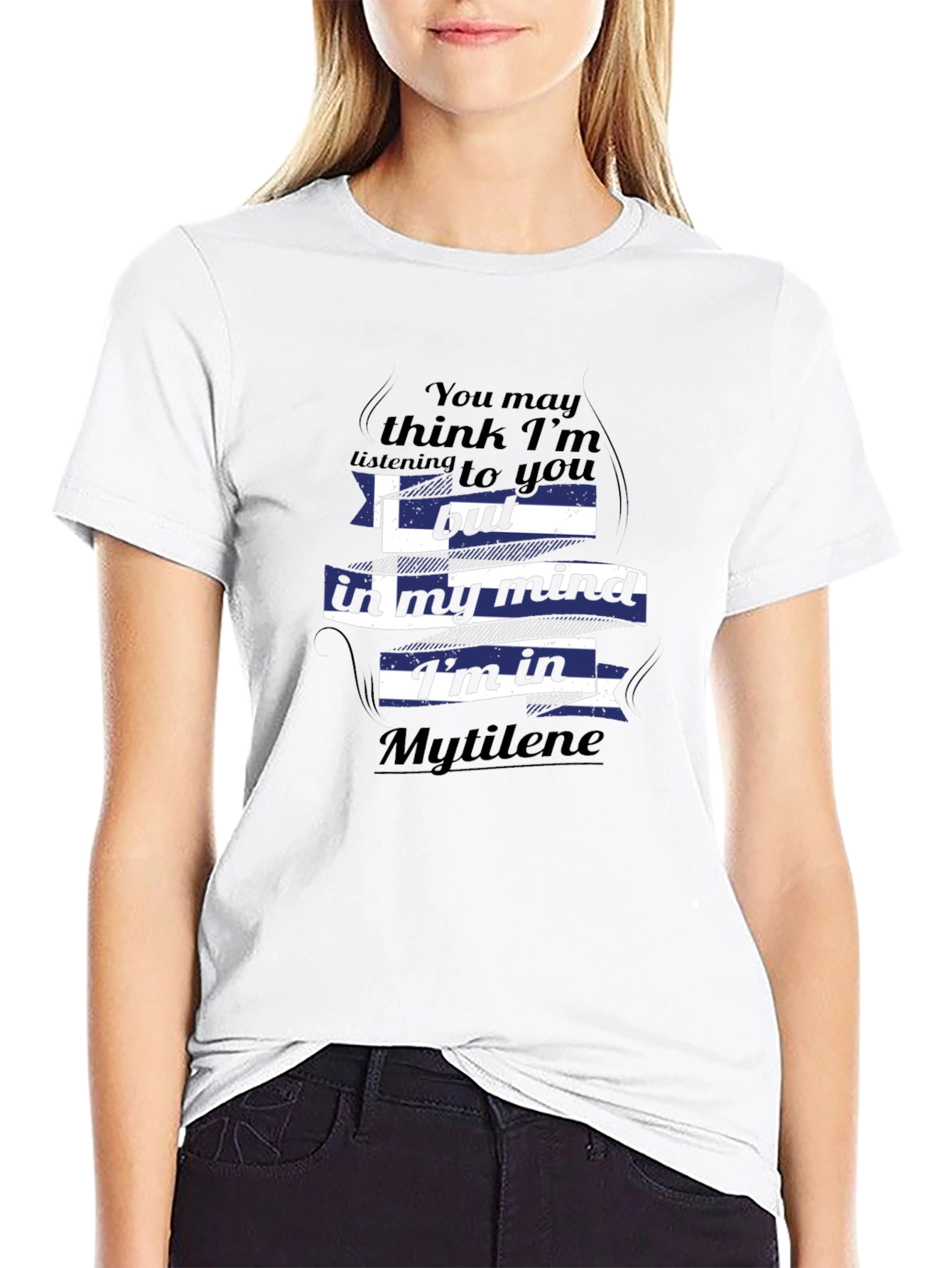 Mytilene Mind T-Shirt - Greece Flag Design