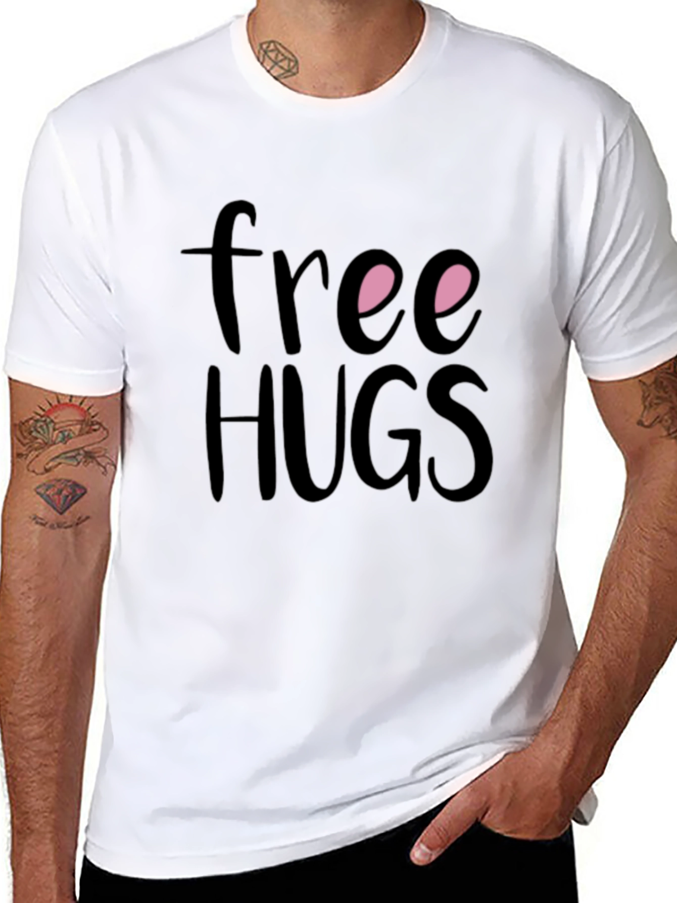 Free Hugs Black T-Shirt