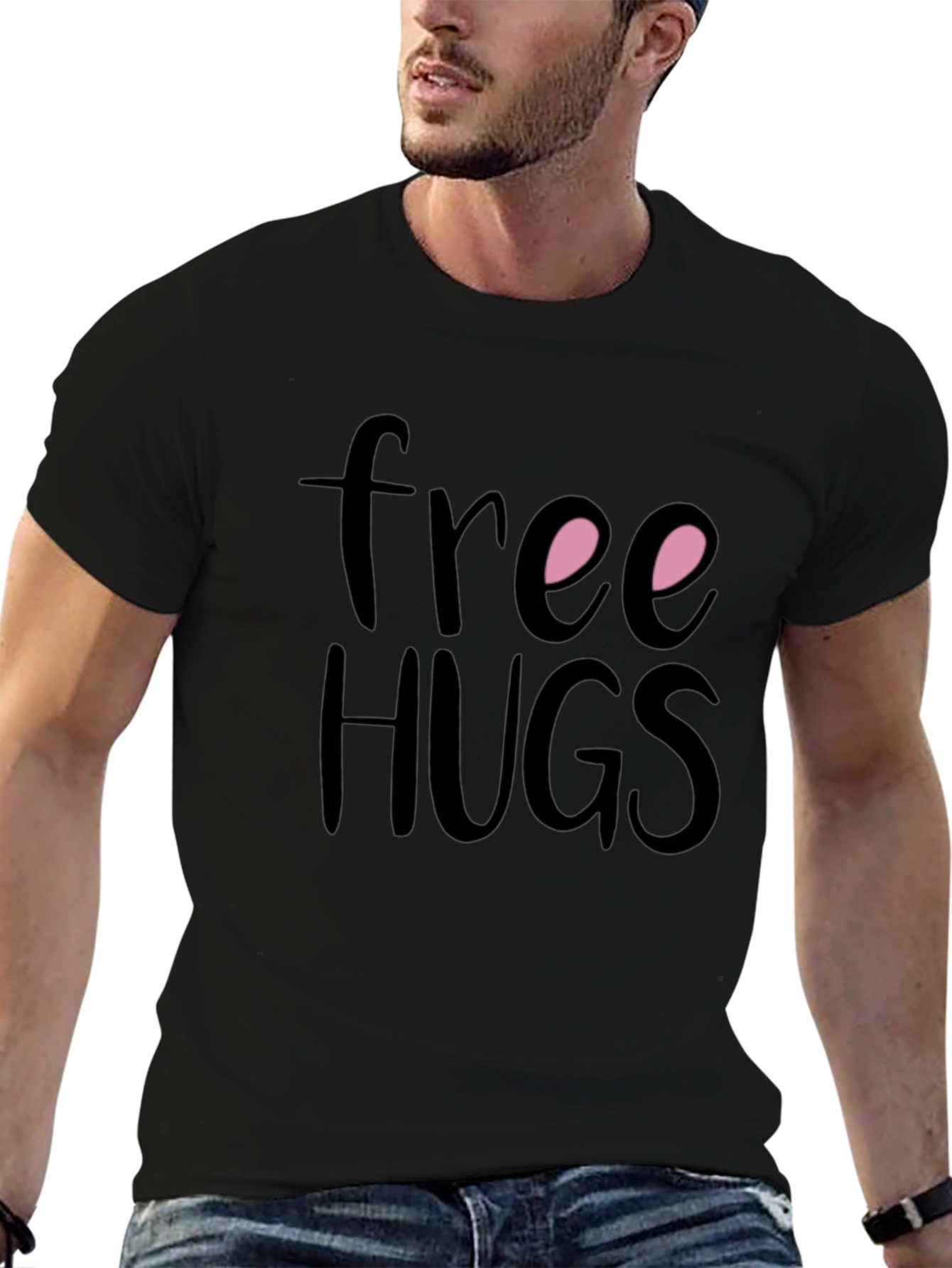 Free Hugs Black T-Shirt