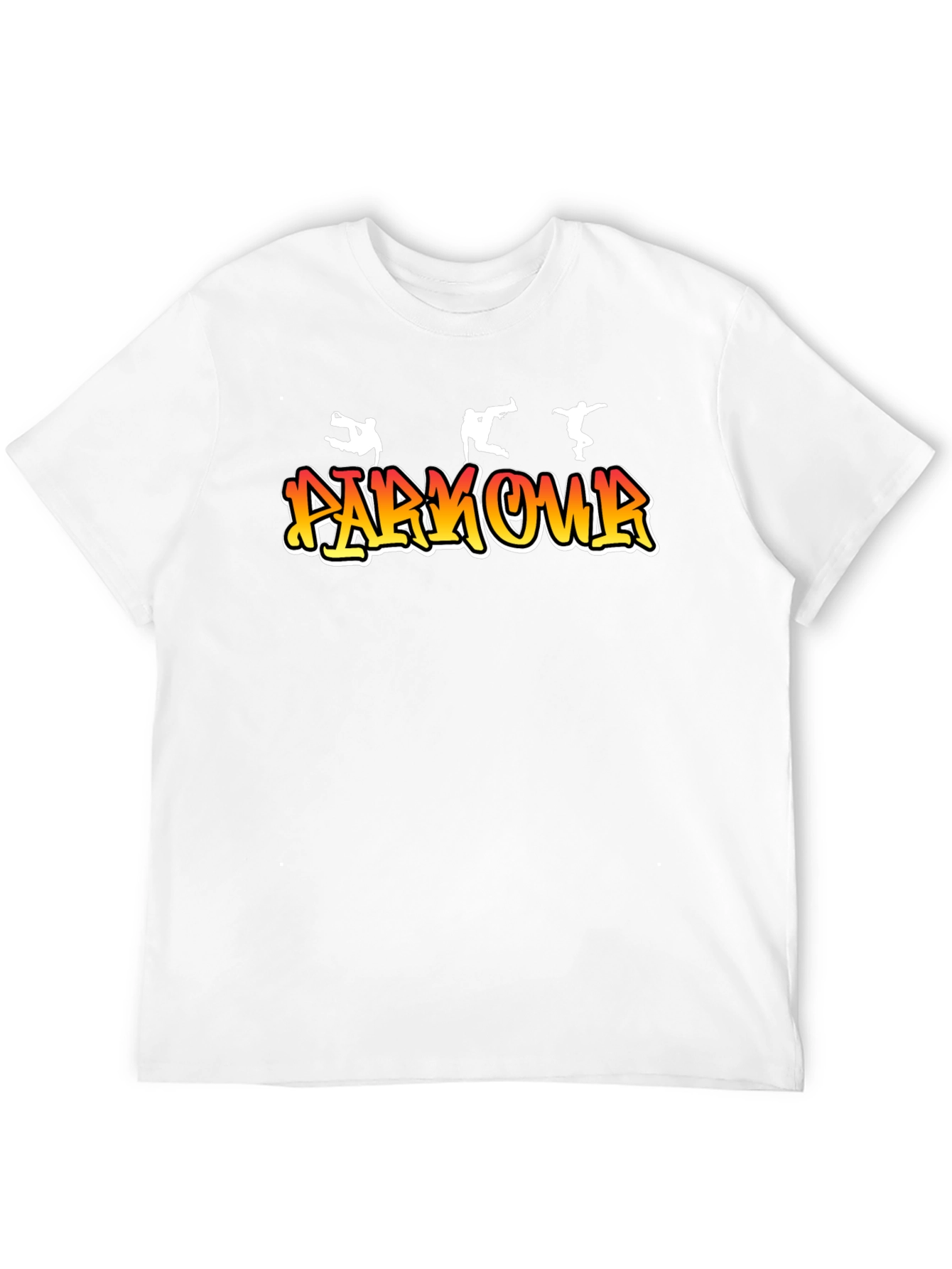 Parkour Graphic Print Black T-Shirt