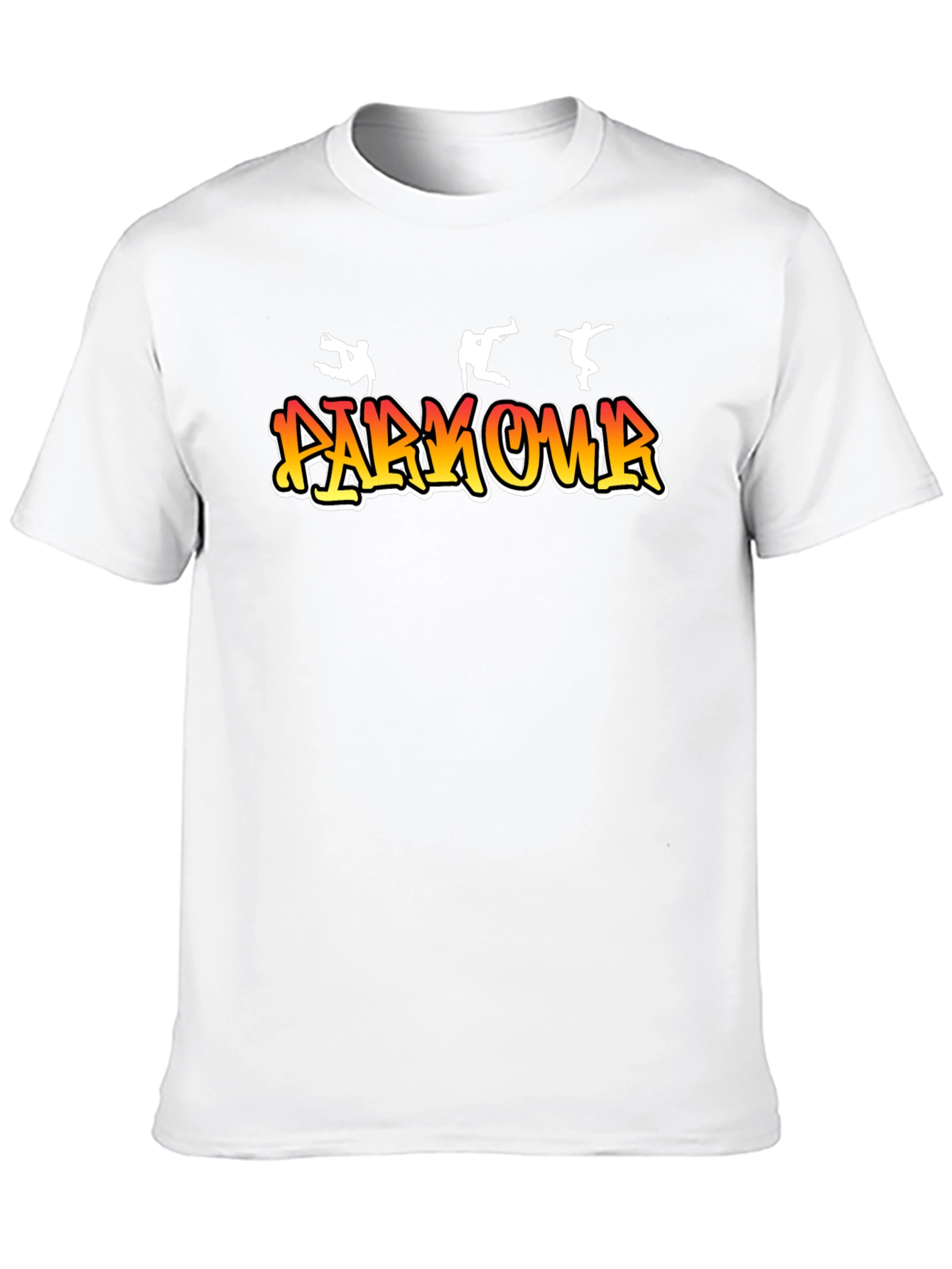 Parkour Graphic Print Black T-Shirt