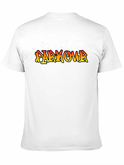 Parkour Graphic Print Black T-Shirt