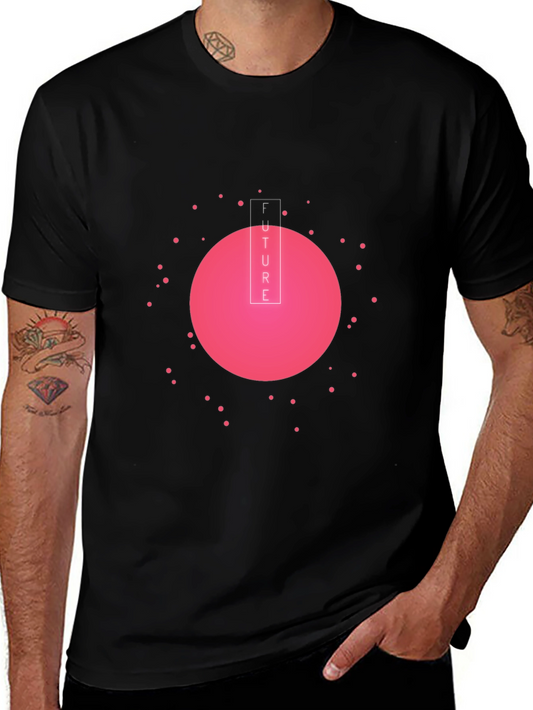 Future Graphic Tee - Black Cotton Blend