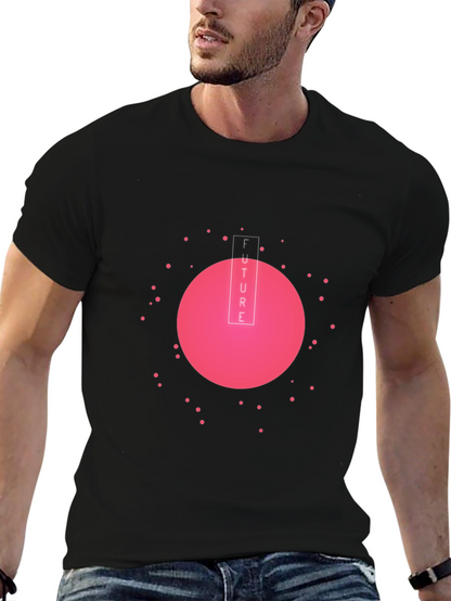 Future Graphic Tee - Black Cotton Blend