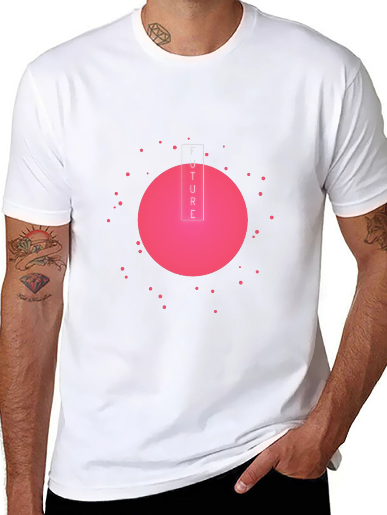 Future Graphic Tee - Black Cotton Blend