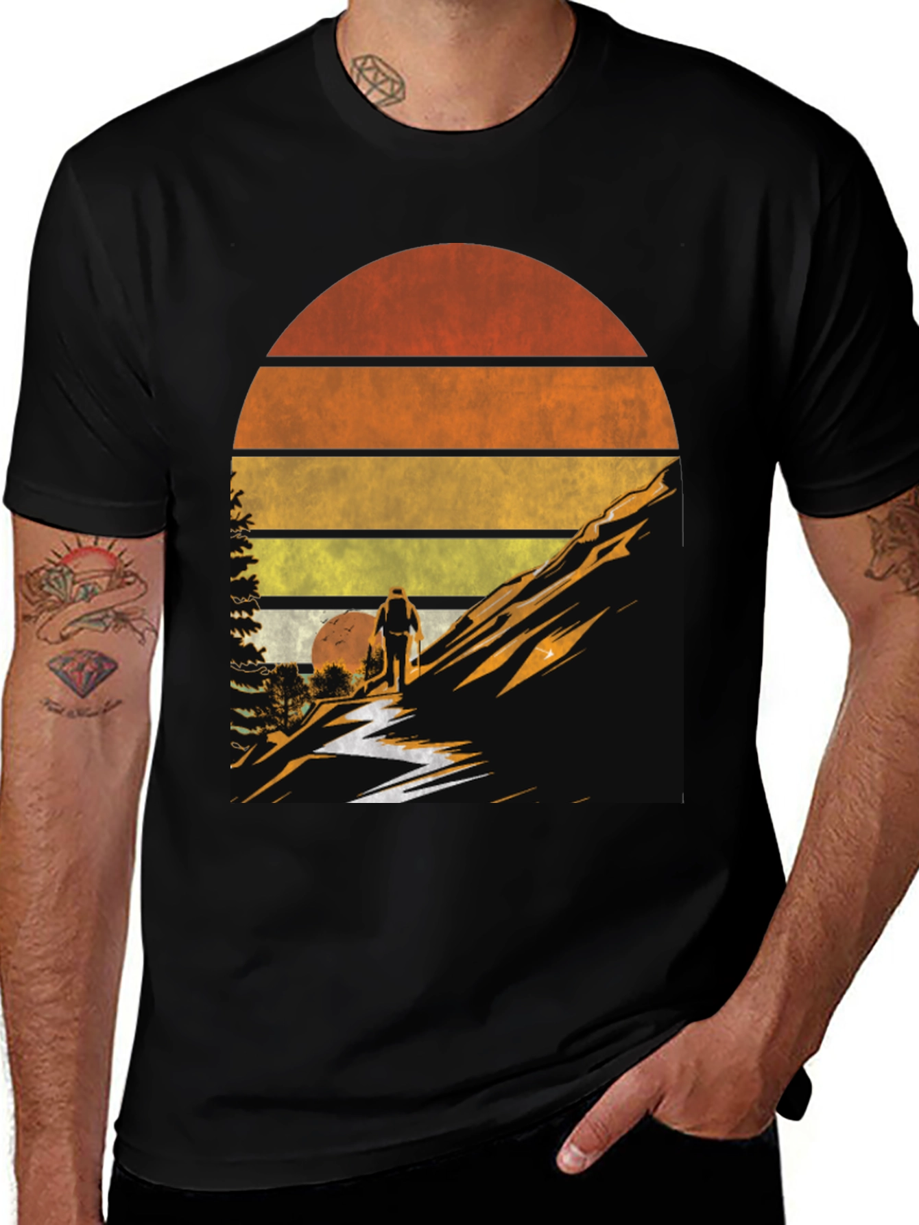 Retro Hiking T-Shirt - Outdoor Adventure Tee