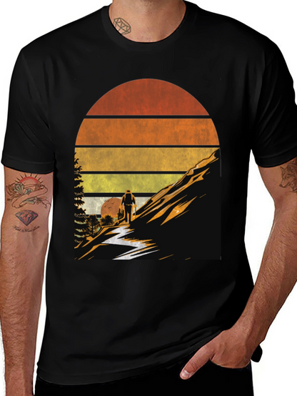 Retro Hiking T-Shirt - Outdoor Adventure Tee