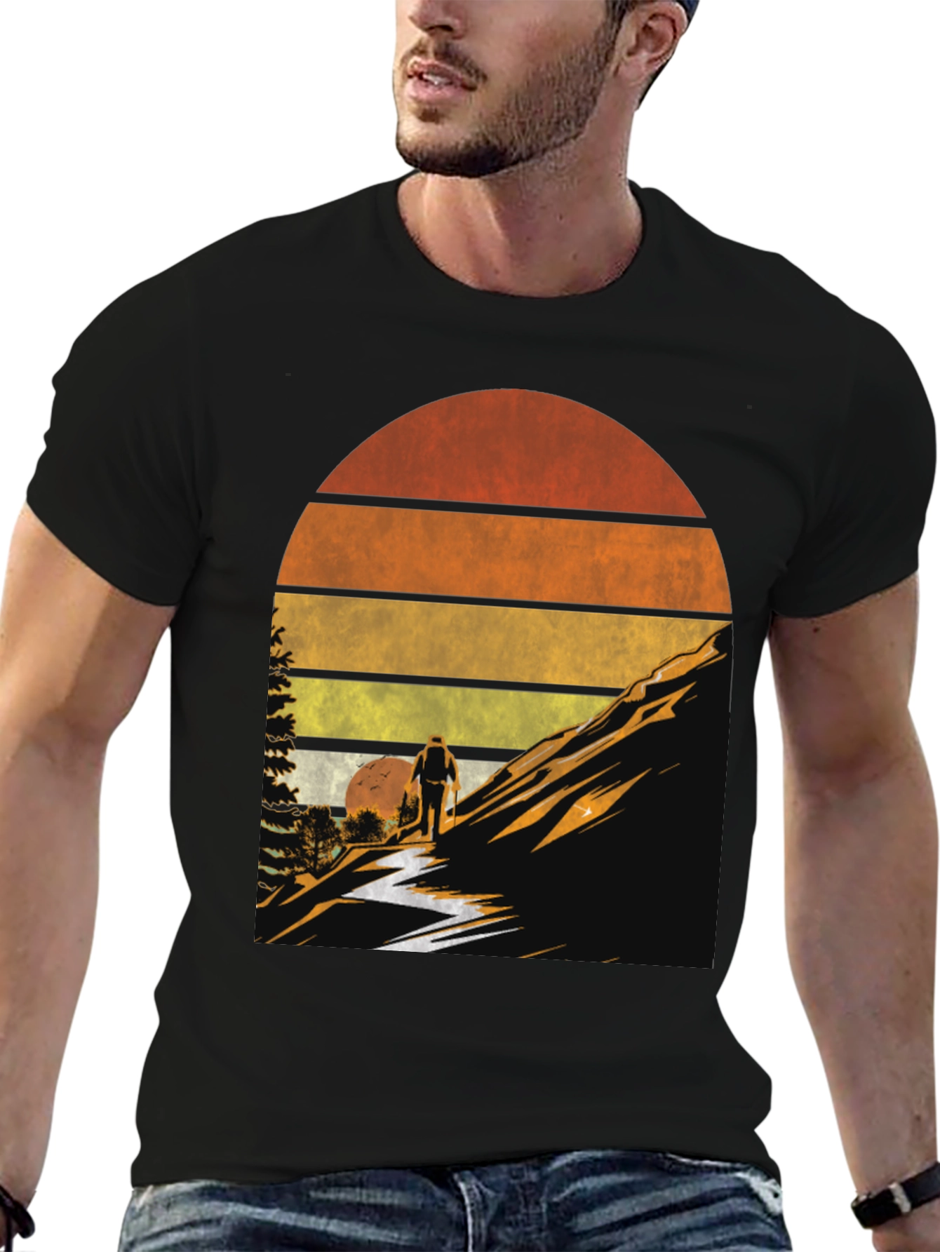 Retro Hiking T-Shirt - Outdoor Adventure Tee