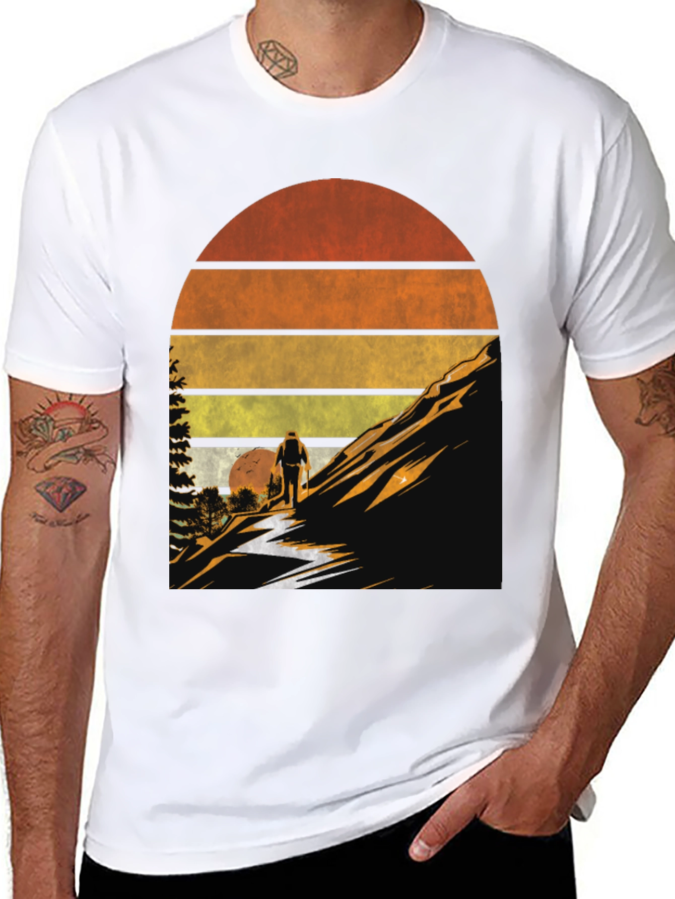 Retro Hiking T-Shirt - Outdoor Adventure Tee