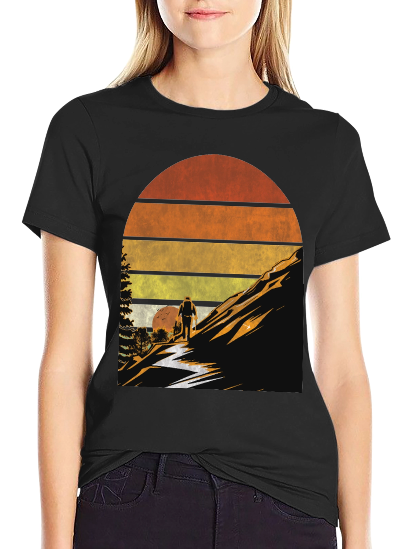 Retro Hiking T-Shirt - Outdoor Adventure Tee