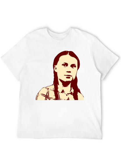 Greta Thunberg Portrait Black T-Shirt