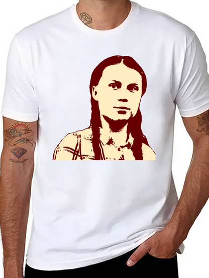 Greta Thunberg Portrait Black T-Shirt