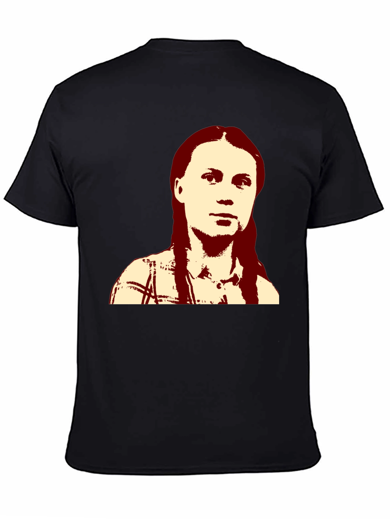 Greta Thunberg Portrait Black T-Shirt