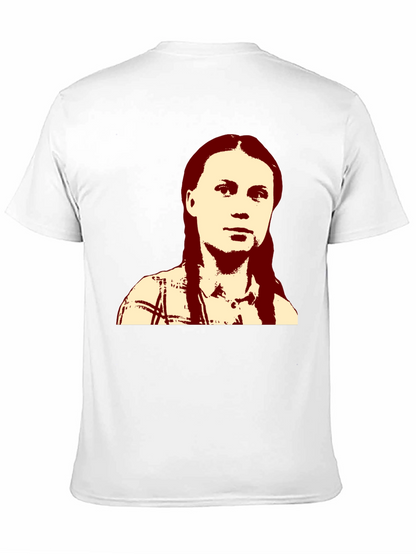 Greta Thunberg Portrait Black T-Shirt