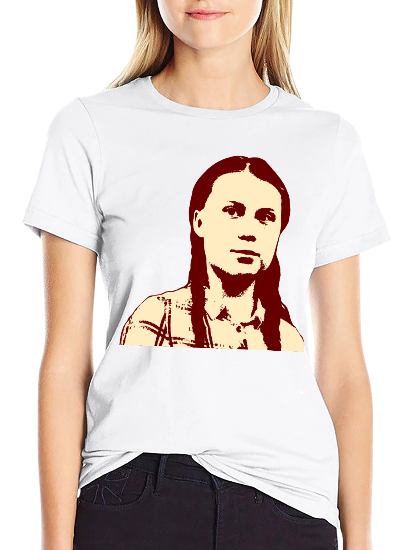 Greta Thunberg Portrait Black T-Shirt