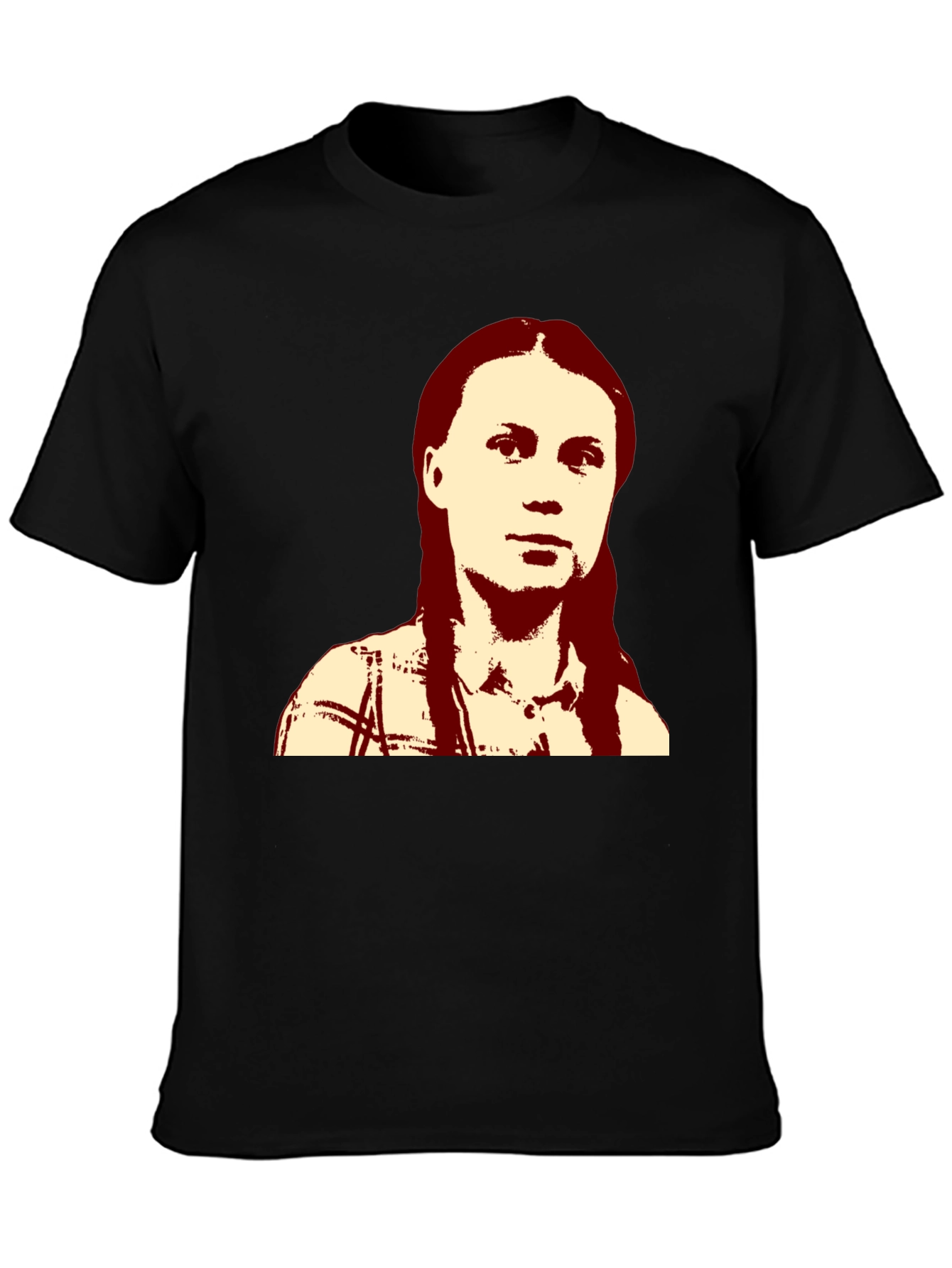 Greta Thunberg Portrait Black T-Shirt