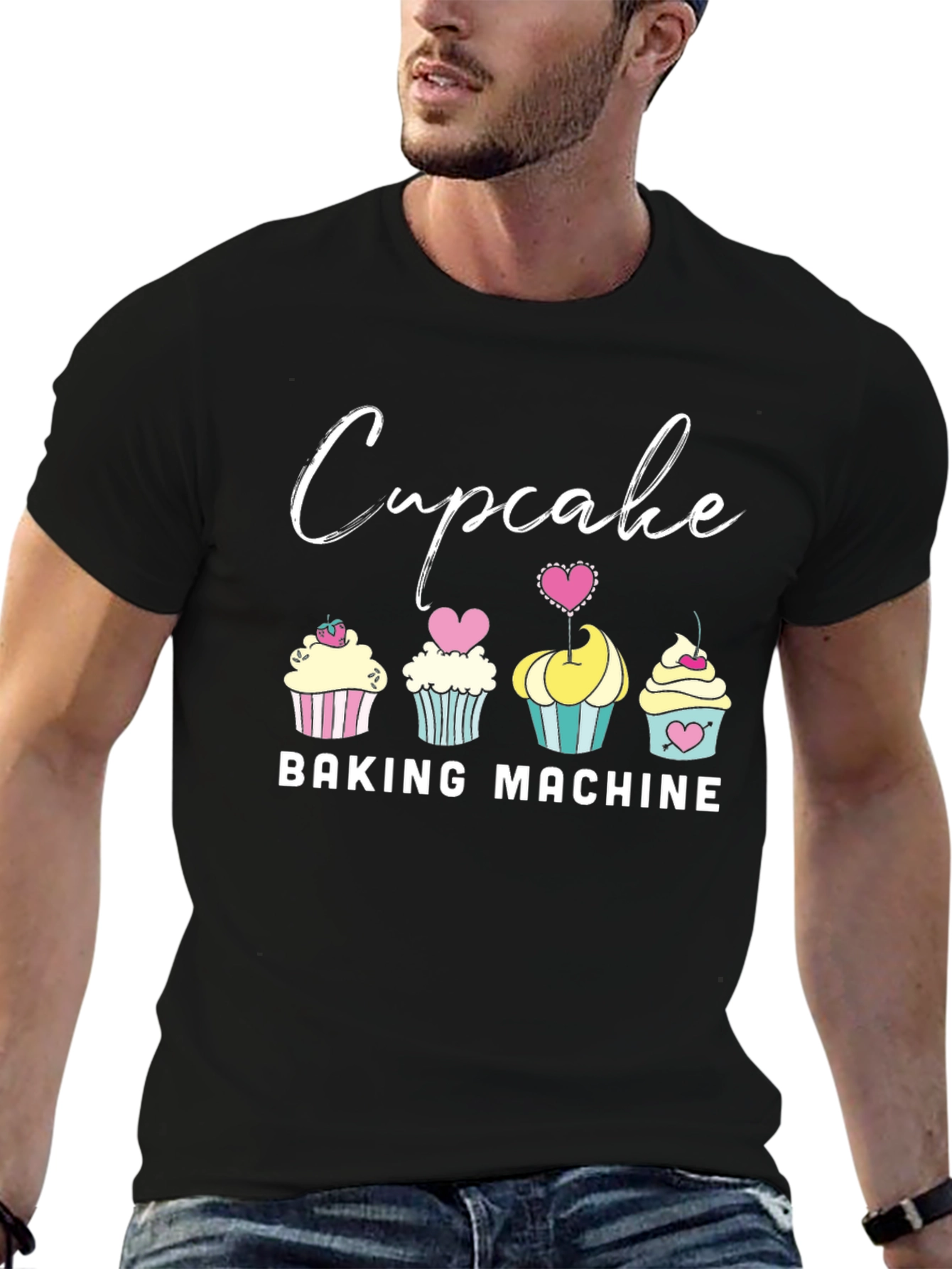 Cupcake Baking Machine Graphic T-Shirt