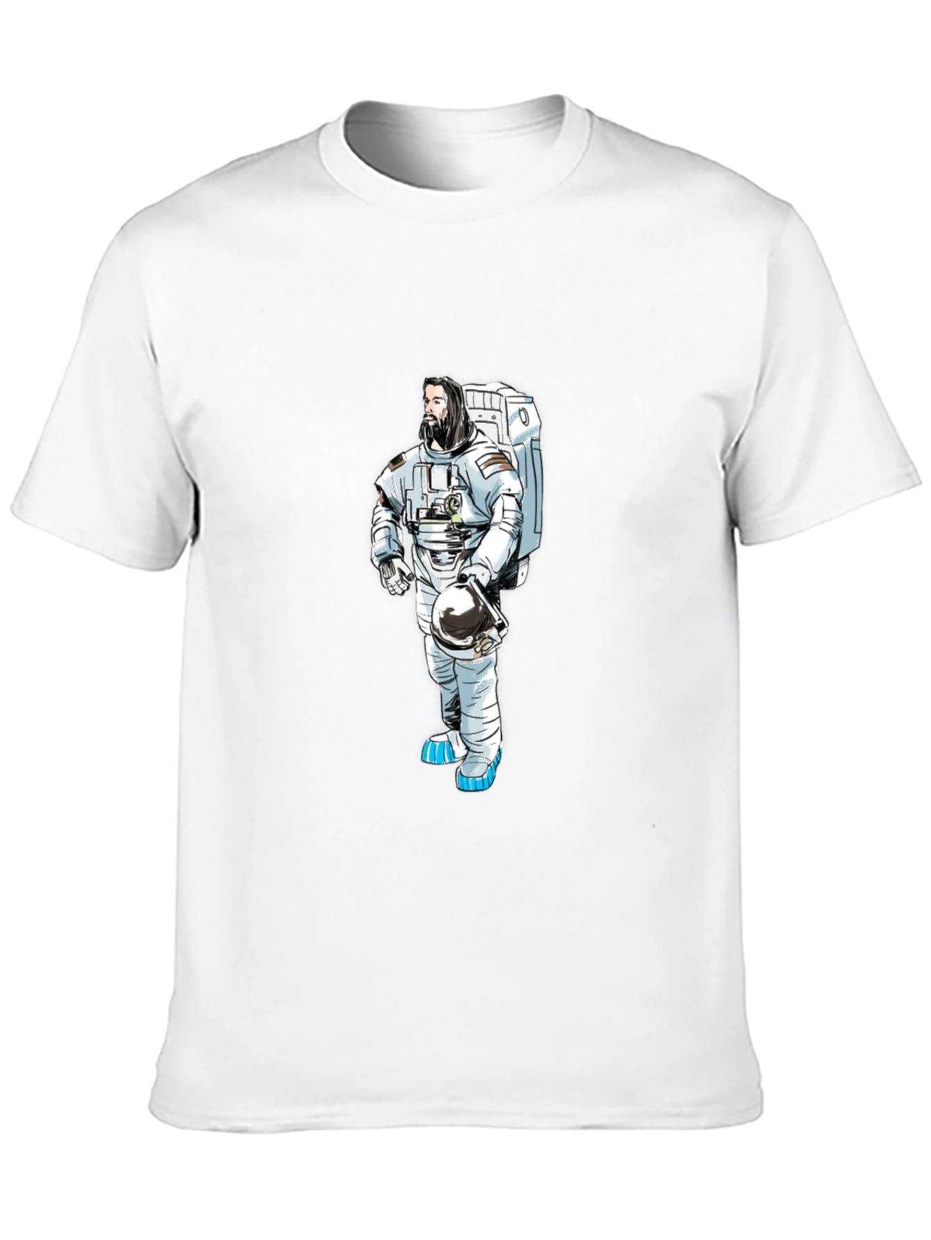 Astronaut Graphic T-Shirt - Black Cotton Tee