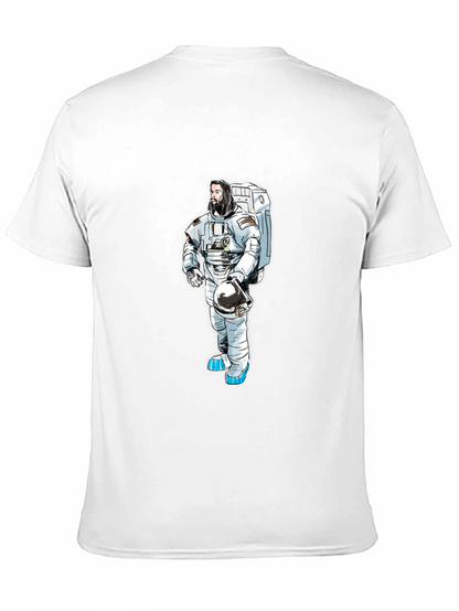 Astronaut Graphic T-Shirt - Black Cotton Tee