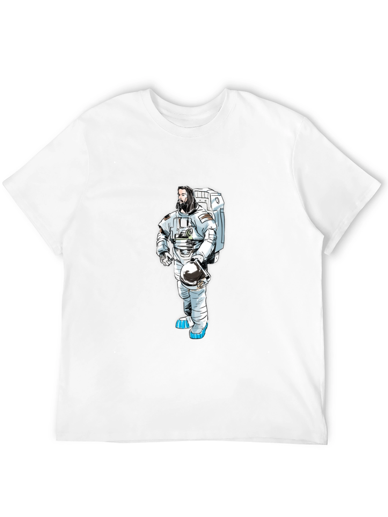 Astronaut Graphic T-Shirt - Black Cotton Tee