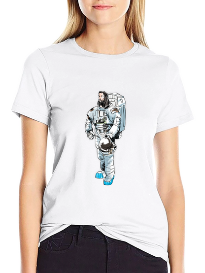 Astronaut Graphic T-Shirt - Black Cotton Tee