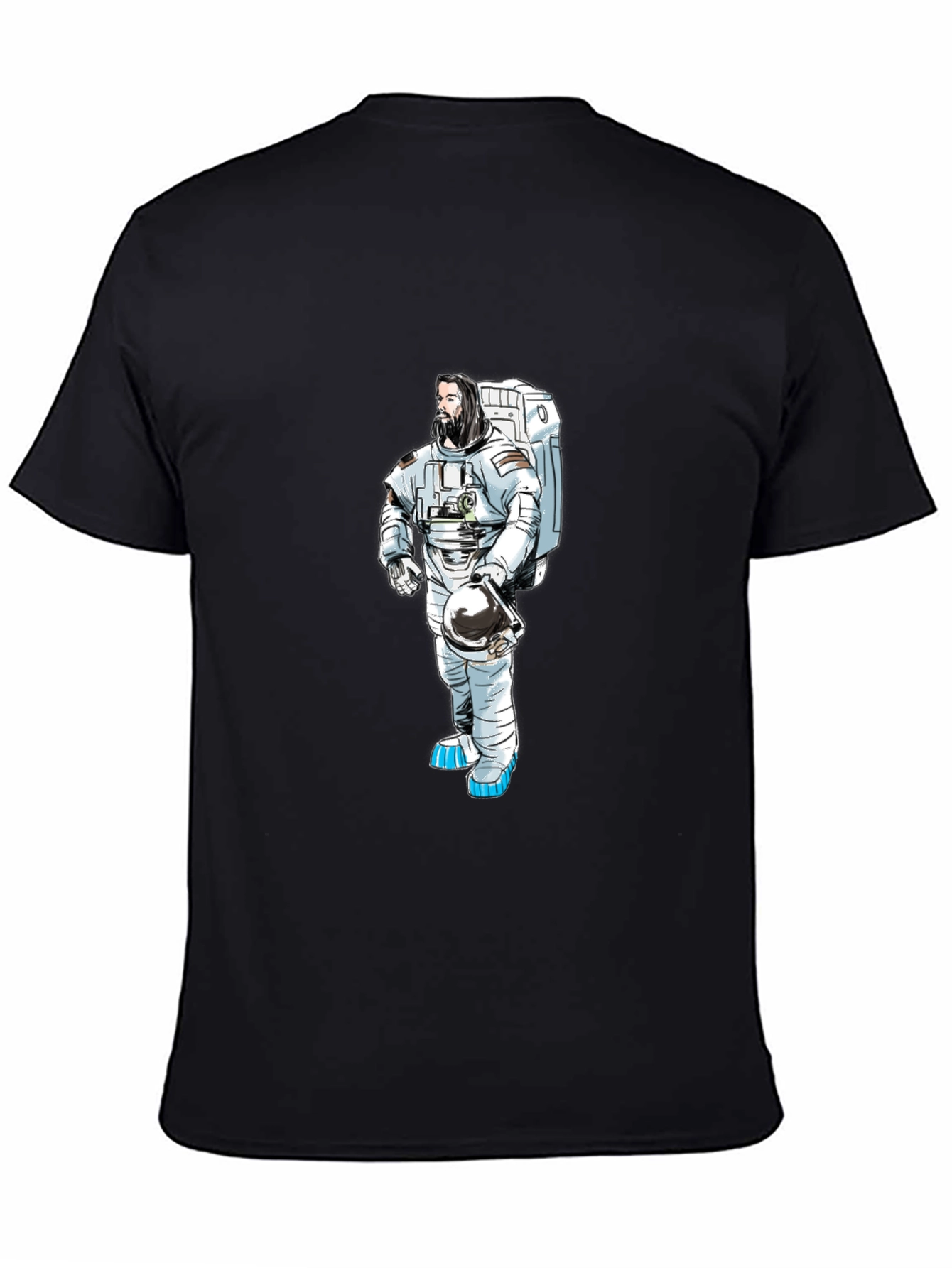 Astronaut Graphic T-Shirt - Black Cotton Tee