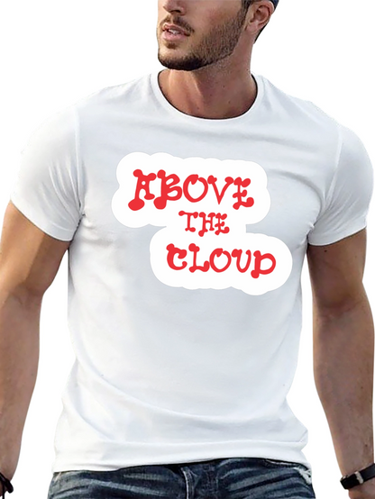 Above The Cloud Graphic Print Black T-Shirt