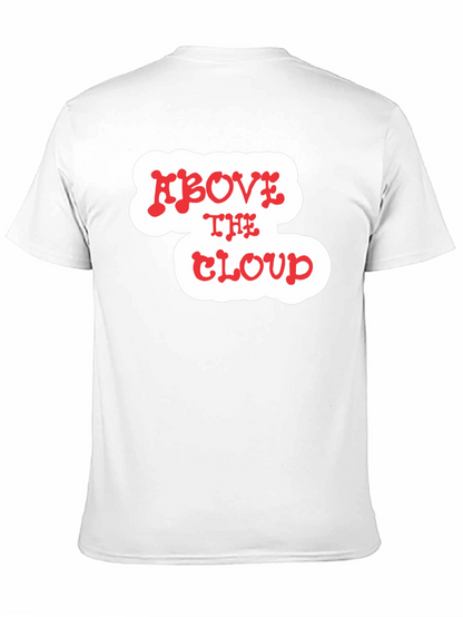 Above The Cloud Graphic Print Black T-Shirt