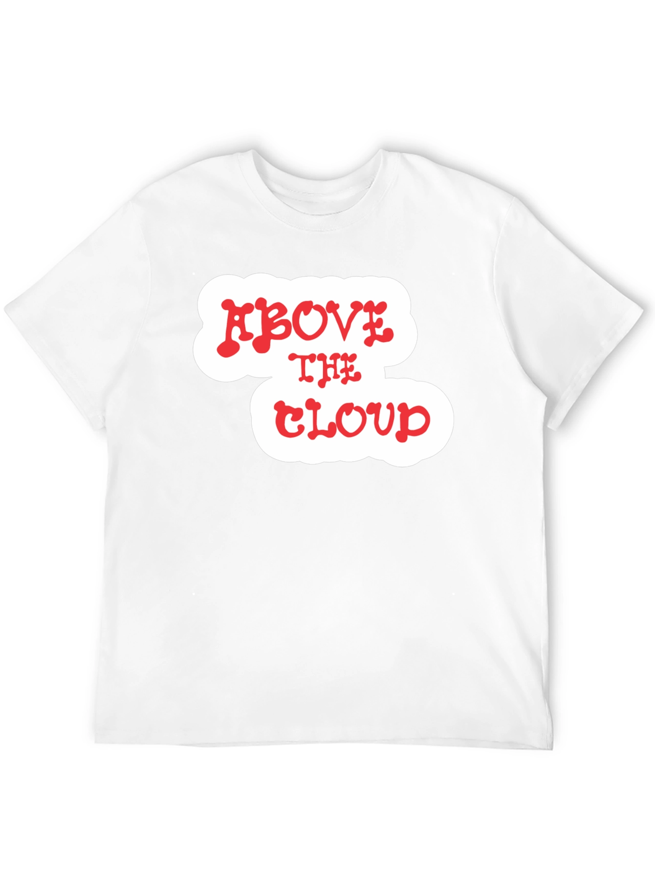 Above The Cloud Graphic Print Black T-Shirt