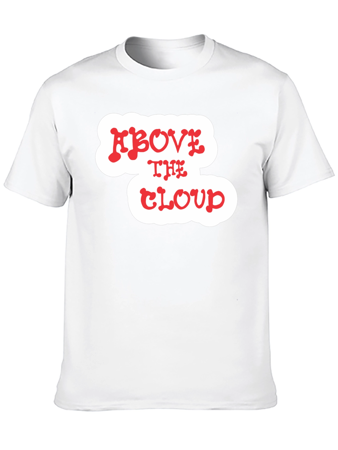 Above The Cloud Graphic Print Black T-Shirt