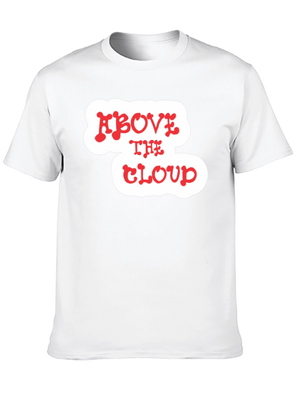 Above The Cloud Graphic Print Black T-Shirt