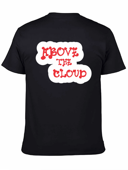Above The Cloud Graphic Print Black T-Shirt