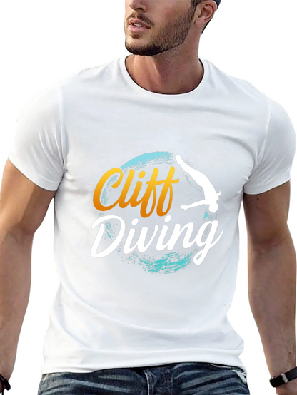 Cliff Diving T-Shirt - Black Graphic Tee