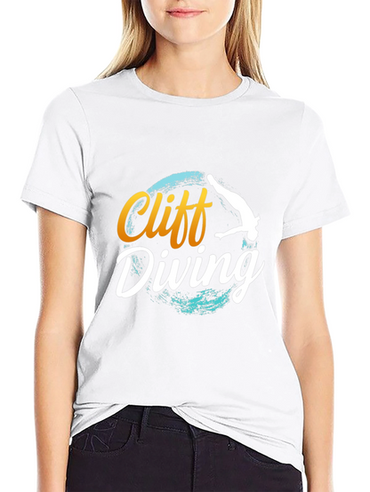 Cliff Diving T-Shirt - Black Graphic Tee