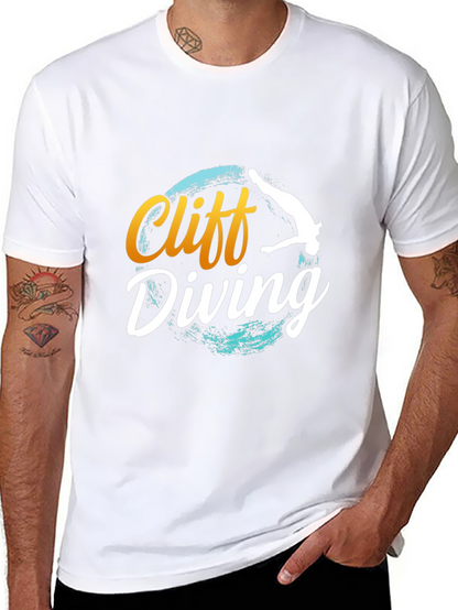 Cliff Diving T-Shirt - Black Graphic Tee
