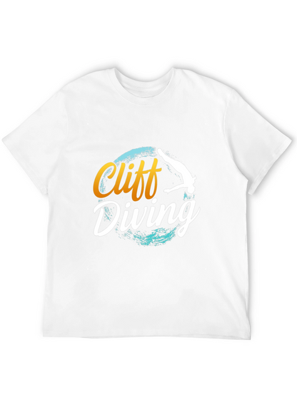 Cliff Diving T-Shirt - Black Graphic Tee