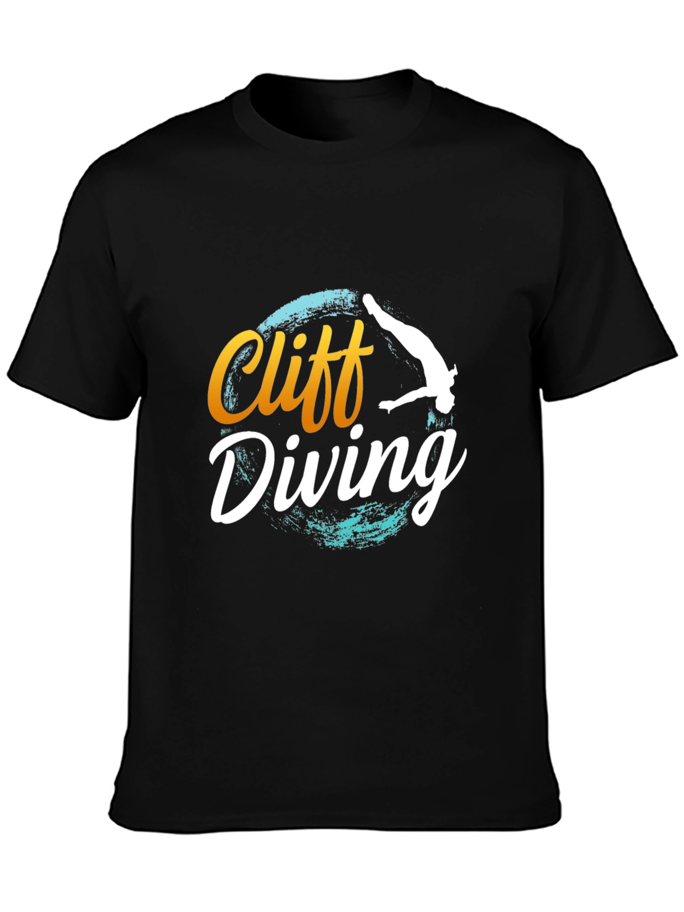 Cliff Diving T-Shirt - Black Graphic Tee