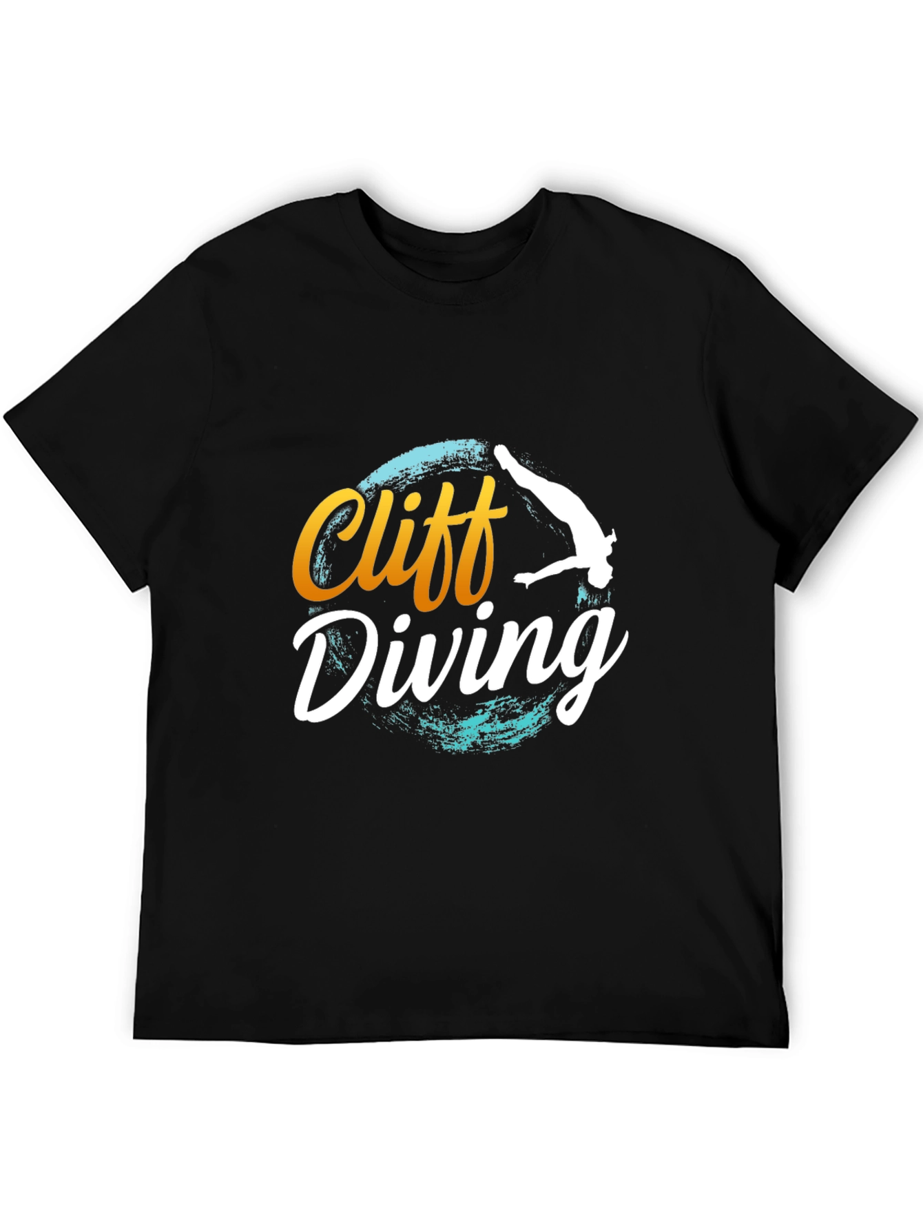 Cliff Diving T-Shirt - Black Graphic Tee
