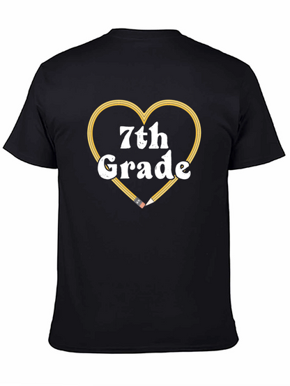 7th Grade Teacher Heart Pencil T-Shirt