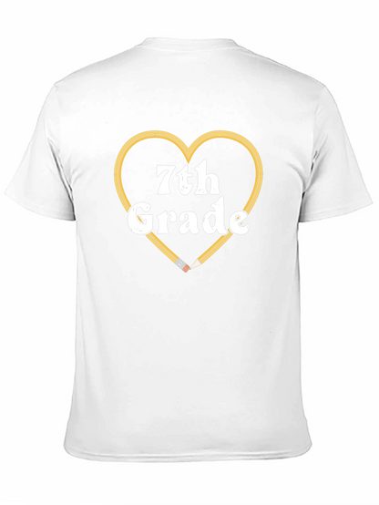 7th Grade Teacher Heart Pencil T-Shirt