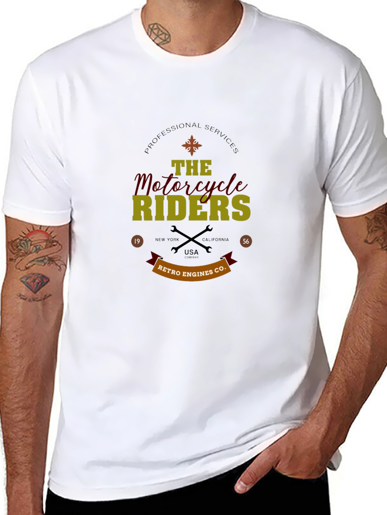 Retro Motorcycle Riders Graphic T-Shirt