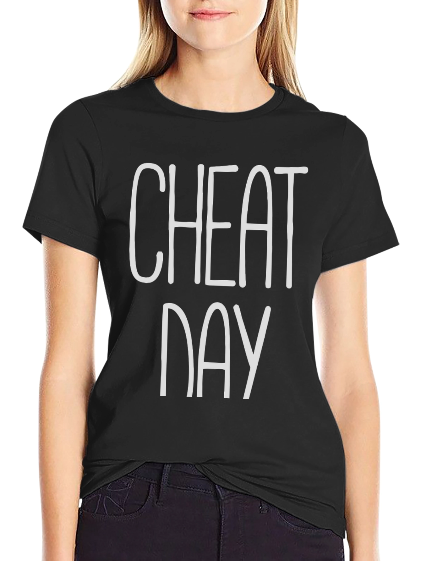 Cheat Day Black Graphic T-Shirt