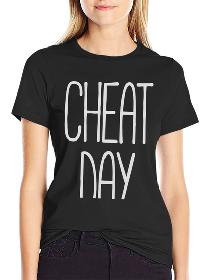 Cheat Day Black Graphic T-Shirt