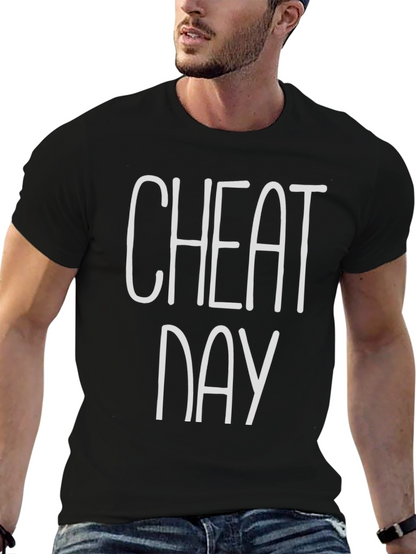 Cheat Day Black Graphic T-Shirt