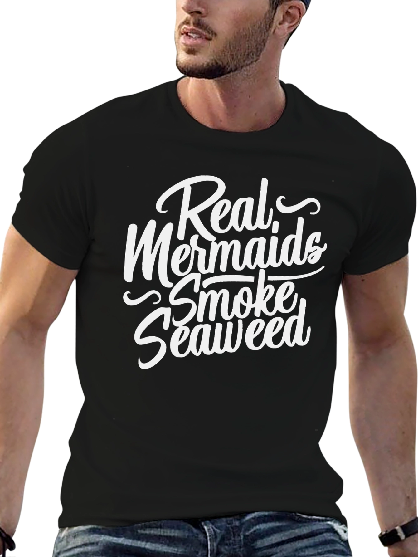 Real Mermaids Smoke Seaweed Graphic T-Shirt